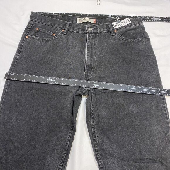 Levi's 550 Relaxed Fit Jeans Men's 40x32 Black Straight Retro Denim Vintage 2000 - Picture 13 of 16